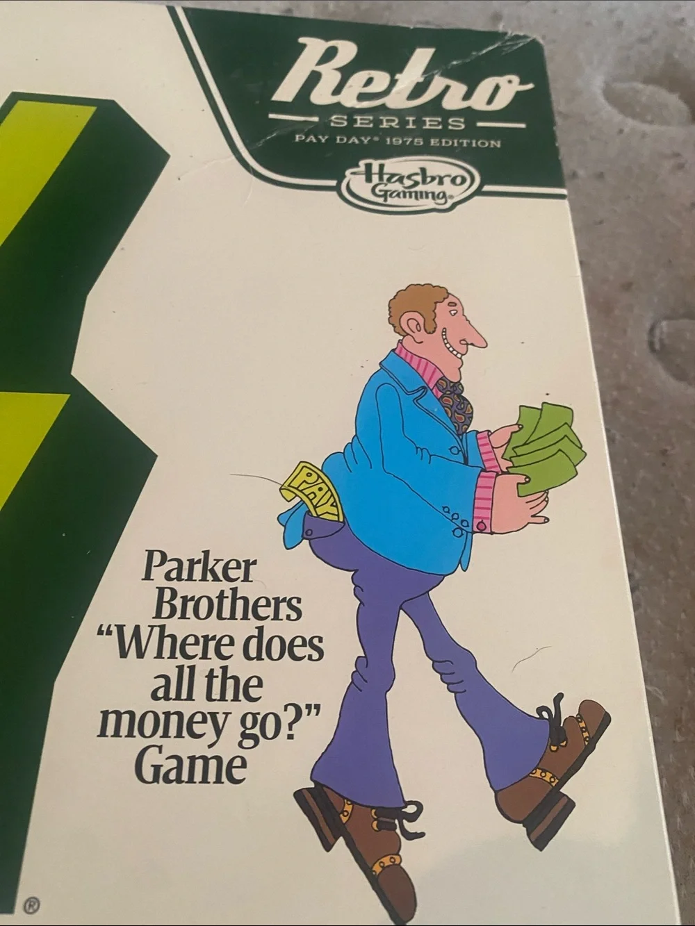 Hasbro Pay Day Board Game - Green & Yellow Box Art
